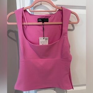 Zara Pink Dress Top Sleeveless Size S Women’s